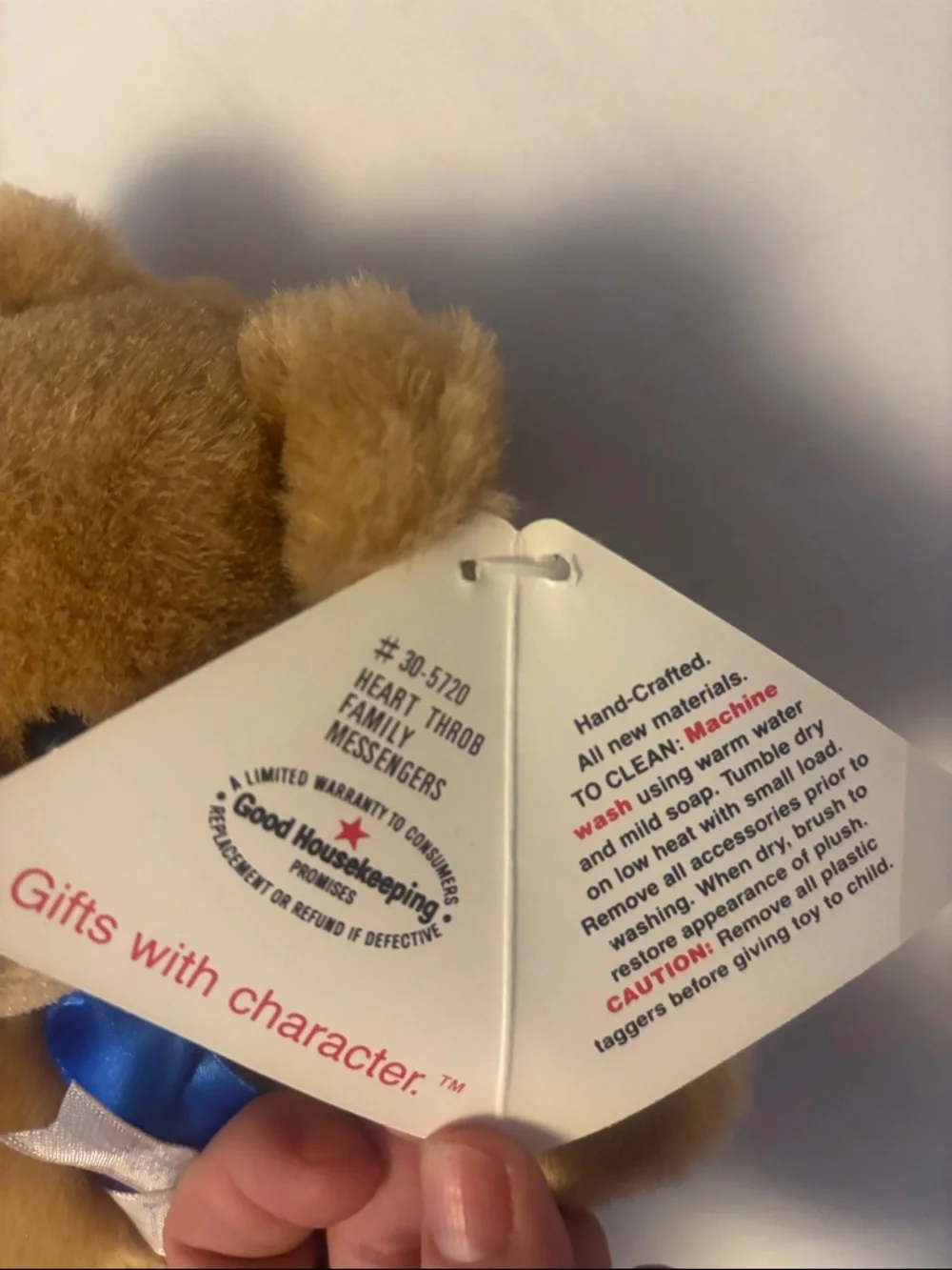 Classic Brown Teddy Bear with Greatest Grandpa  Blue Bow - Gift Bear